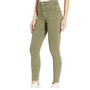 We the Free Mid-rise Cropped Army Green Skinny Leg Jeans